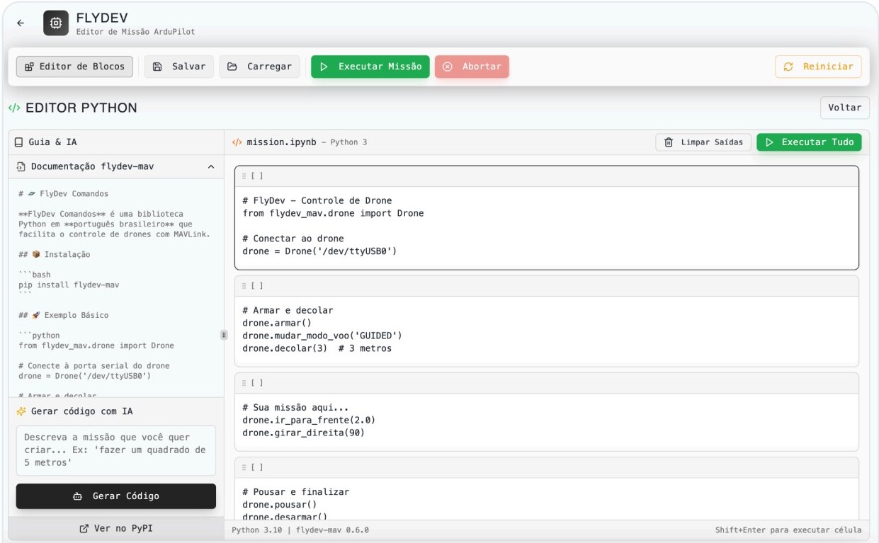 Editor Python com IA FlyDev